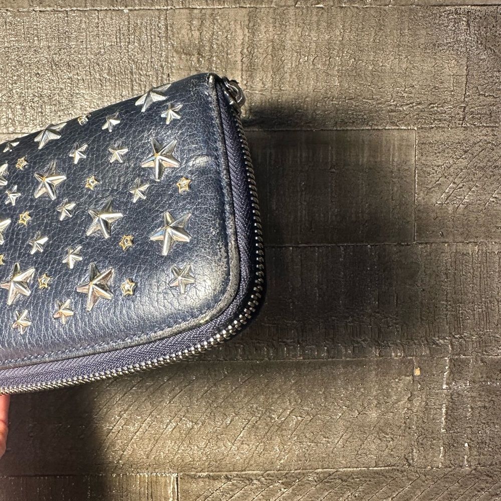 Jimmy Choo Star-Studded Black Leather Wallet - Picture 7 of 14